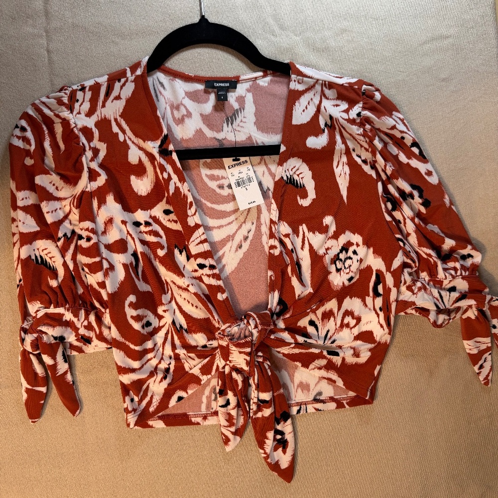 Express Tie Front Top for Women - Small